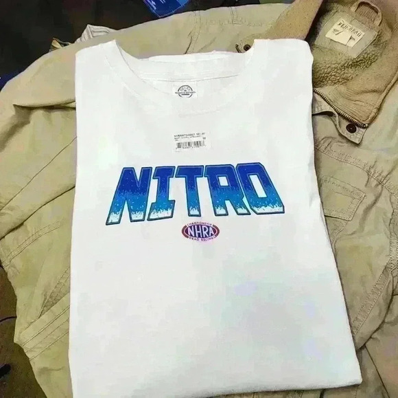 NHRA men's NITRO  white T-shirt size 3X NWT - Picture 4 of 8